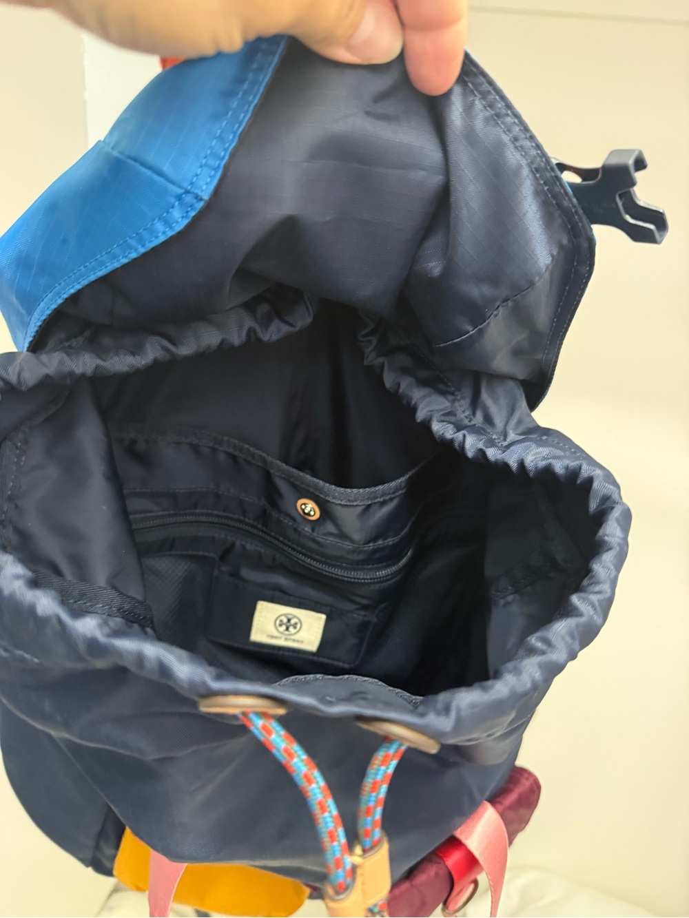 Tory Burch - Riptide Navy Mesh Backpack - Picture 4 of 10